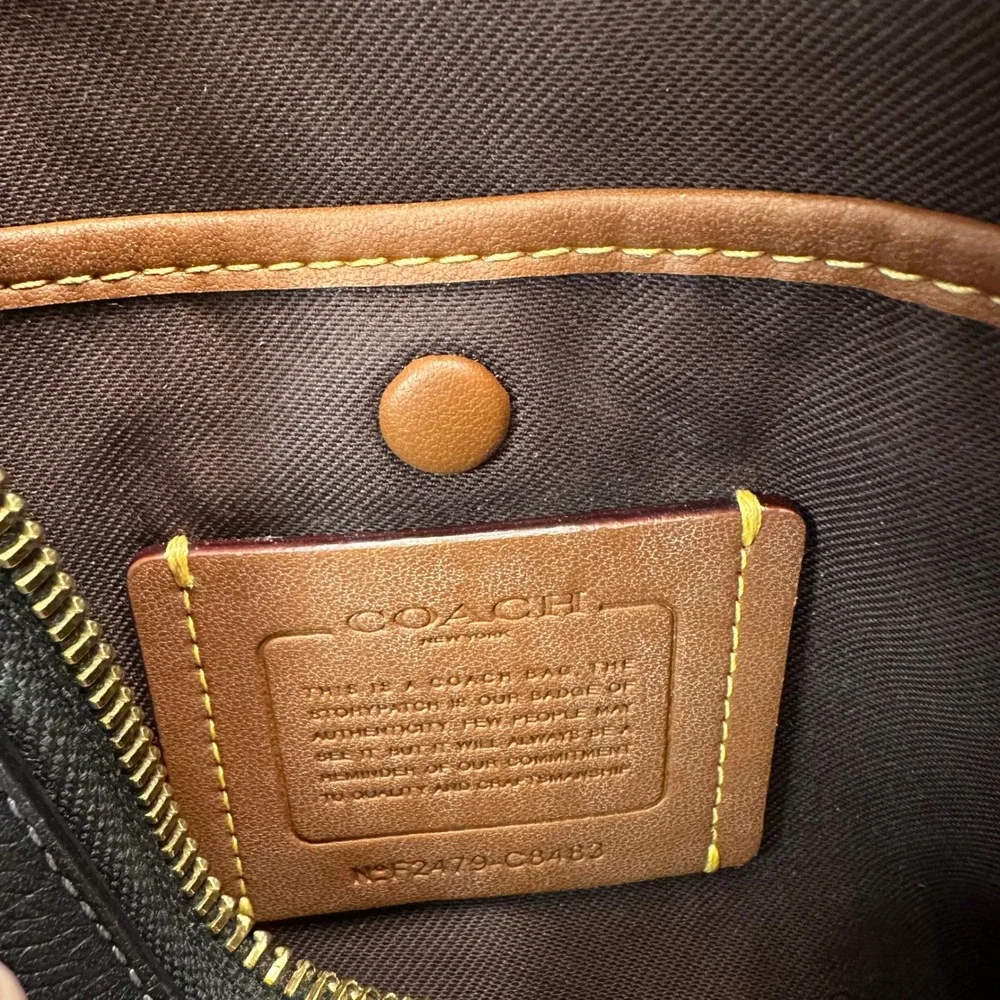 Coach Small Black Pebble Leather Chaise Crossbody Bag
